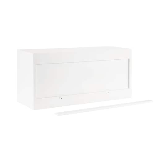 Kate and Laurel White Sartell Scallop Wall Cabinet